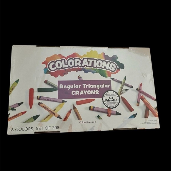 Colorations 208 Regular Triangular Crayons - Picture 1 of 5